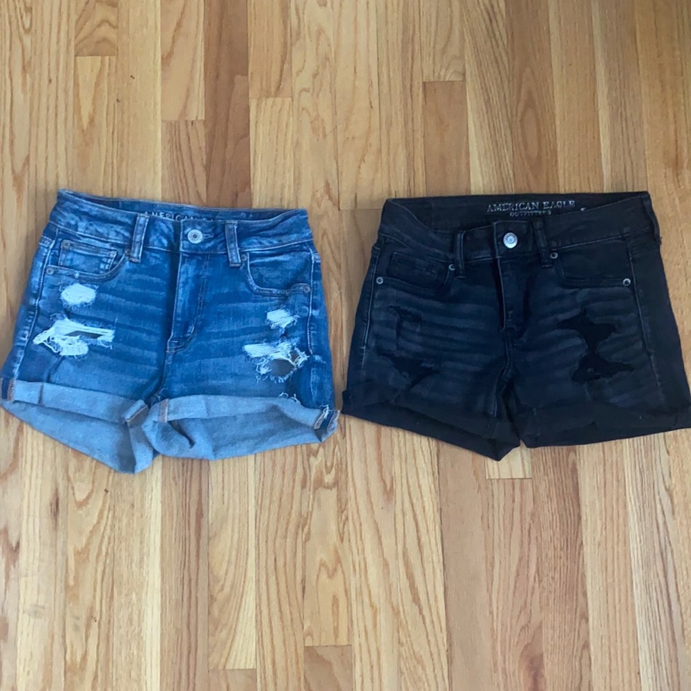 Two pairs American eagle shorts